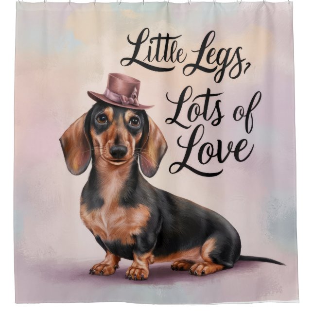 Cortina De Ducha Dachshund Piernas de amor (Anverso)