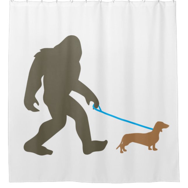 Cortina De Ducha Dachshund Sasquatch Doxie Dog Gift (Anverso)