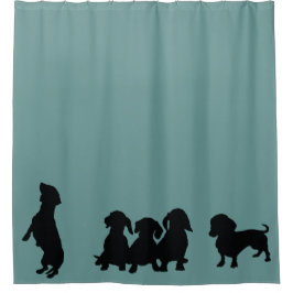 Cortina de ducha Dachshund Silhouette