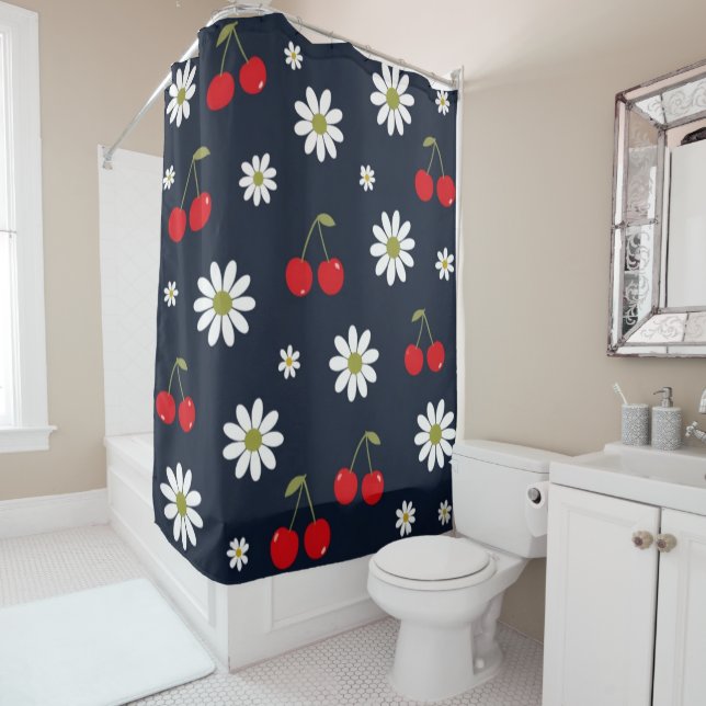 Cortina De Ducha Daisies & Cherries (In situ)