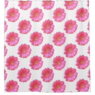 Cortina De Ducha Daisy gerbera rosada