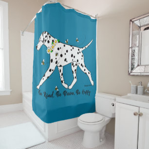 Cortina De Ducha Dalmatian Sé Valiente Sé Feliz