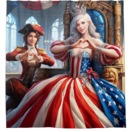 Cortina De Ducha Dama Americana con Manos de Corazón