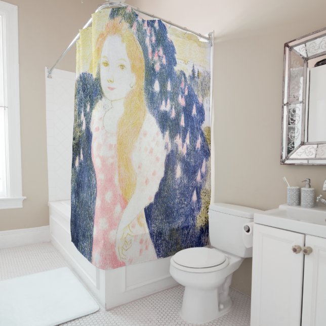 Cortina De Ducha Dama con vestido rosa, Maurice Denis (In situ)