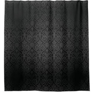 Cortina De Ducha Damasco gótico oscuro