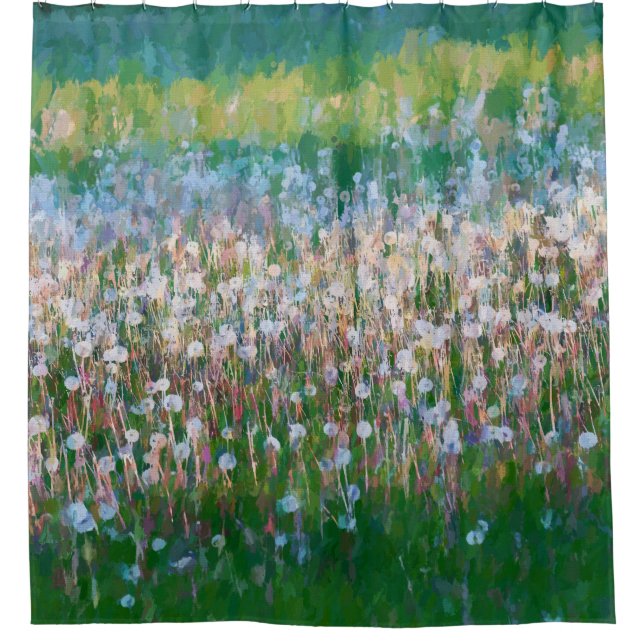 Cortina De Ducha Dandelion Field of Wishes (Anverso)