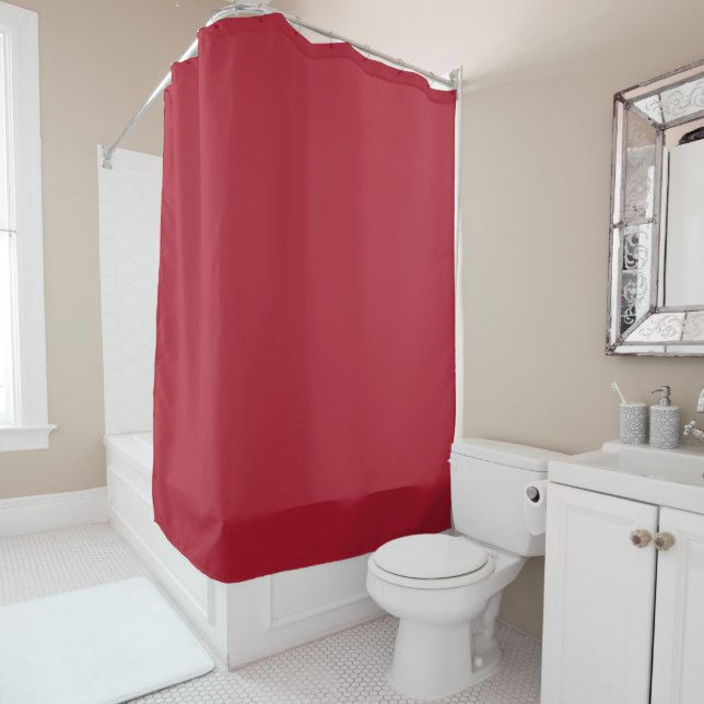 Cortina De Ducha Dark Christmas Red Stylish Holiday Shower Curtain (In situ)