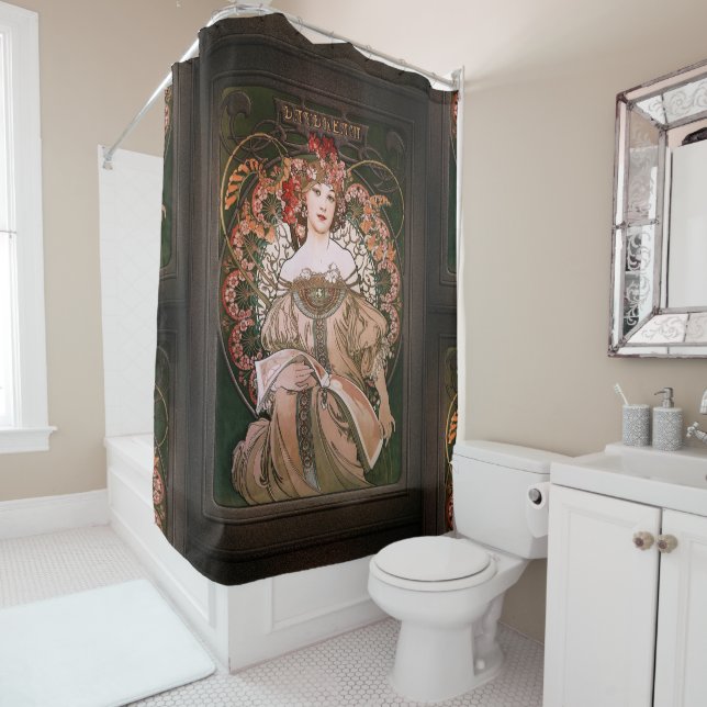 Cortina De Ducha Daydream c1896 por Alphonse Mucha (In situ)