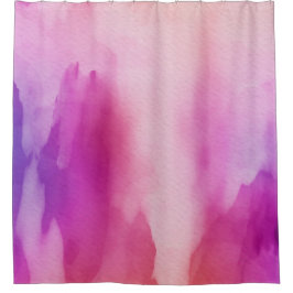 Cortina de ducha de acuarela rosa púrpura