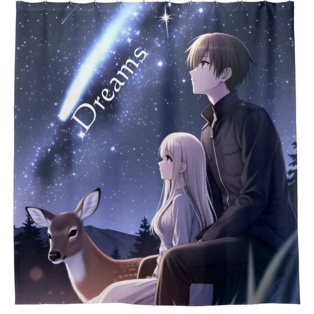Cortina de ducha de anime de sueños (Anverso)