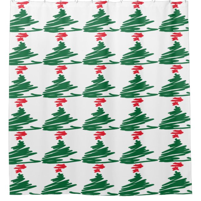 Cortina de ducha de árbol de Navidad (Anverso)