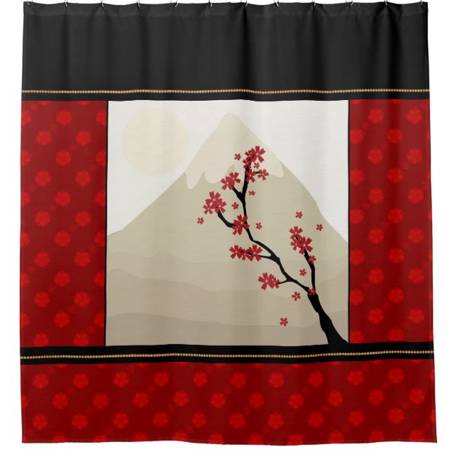Cortina de ducha de arce japonés (Anverso)