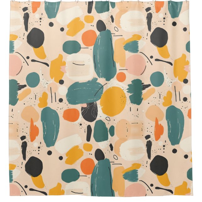 Cortina de ducha de arte abstracto de fluidos (Anverso)