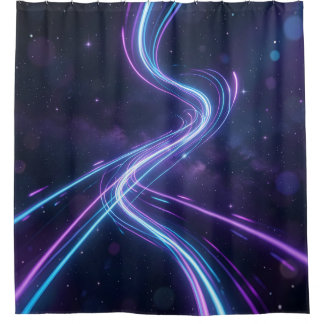Cortina de ducha de arte de luz de neón – Neon Cur