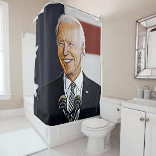 Cortina de ducha de arte Joe Biden