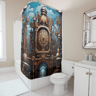 Cortina de ducha de arte Steampunk