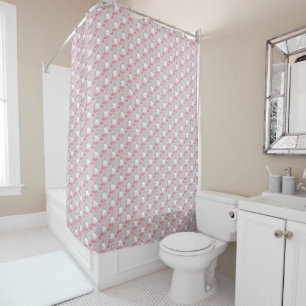 Cortina de ducha de azulejos Flamingo Love