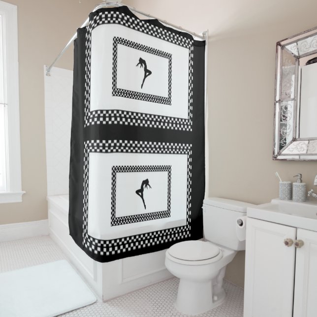 Cortina de ducha de bailarina (In situ)