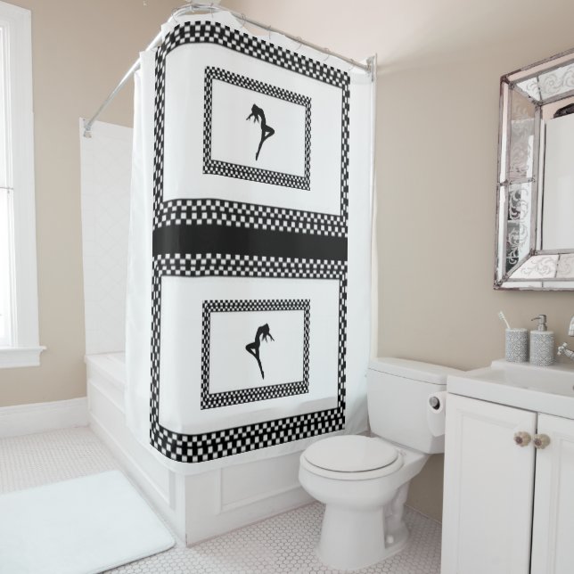 Cortina de ducha de bailarina (In situ)