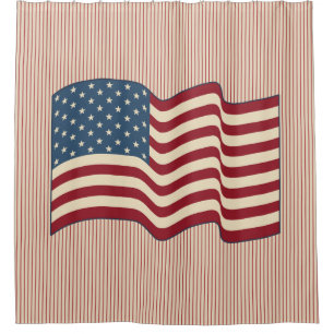 Cortina de ducha de bandera estadounidense