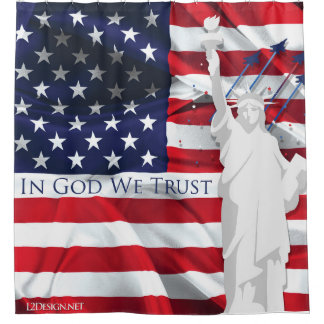 Cortina de ducha de bandera estadounidense