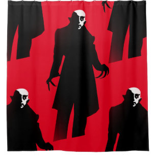 cortina de ducha de baño halloween nosferatu