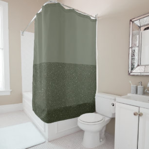 Cortina de ducha de bloques verdes Moss minimalist