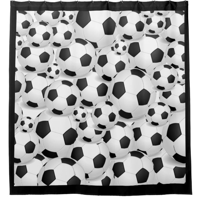 Cortina de ducha de bolas de fútbol (Anverso)