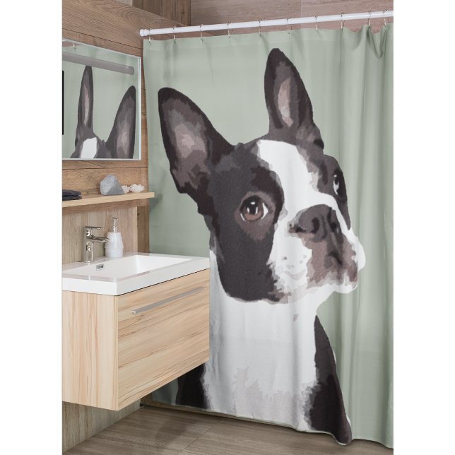 Cortina de ducha de Boston Terrier (Subido por el creador)