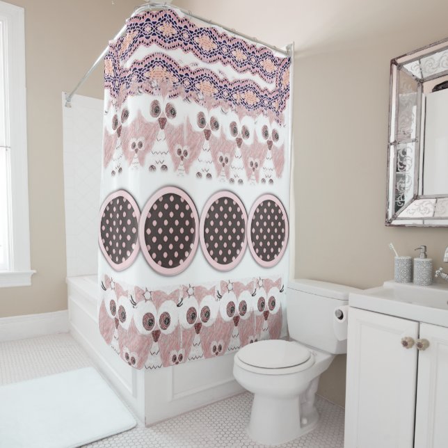 Cortina de ducha de búho (In situ)