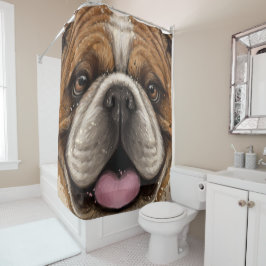 Cortina de ducha de Bulldog Bestie