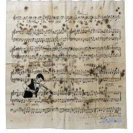 cortina de ducha de chapa de violín