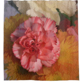 Cortina de ducha de claveles