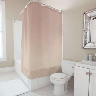 Cortina de ducha de color beige ombre elegante