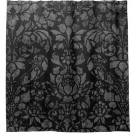 Cortina de ducha de color gris y negro elegante