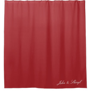 Cortina de ducha de color rojo oscuro personalizad