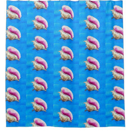 Cortina de ducha de concha y línea