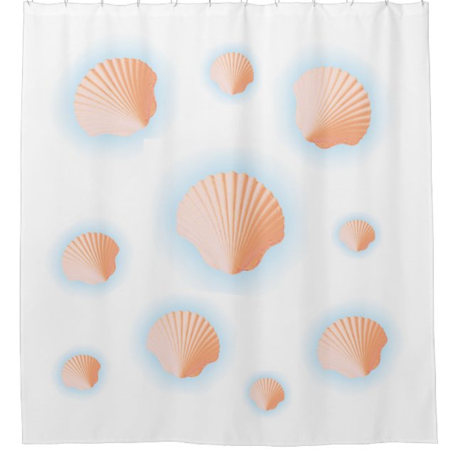 Cortina de ducha de conchas marinas (Anverso)