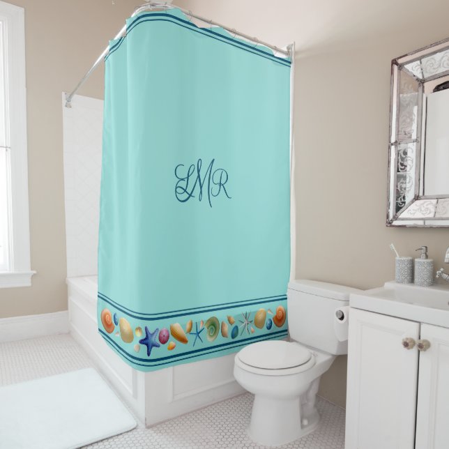 Cortina de ducha de conchas y tiras (In situ)