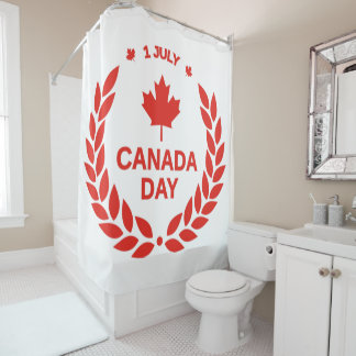Cortina de ducha de corona del día de Canadá