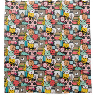 Cortina de ducha de cristales adorables