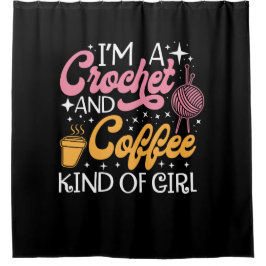 Cortina De Ducha De Crochet Y Café