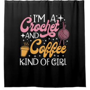 Cortina De Ducha De Crochet Y Café
