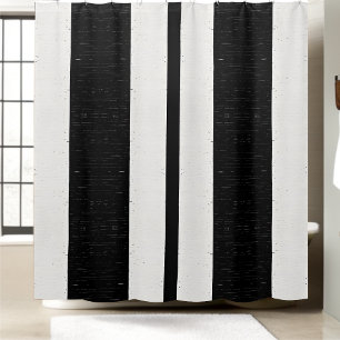 Cortina de ducha de cuadros negros y blancos estil