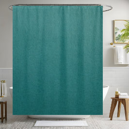 Cortina de ducha de cuero verde azulado