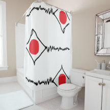 Cortina de ducha de diseño abstracto moderno