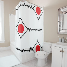 Cortina de ducha de diseño abstracto moderno