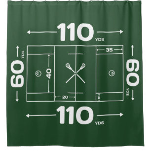 Cortina de ducha de diseño de campo Lacrosse