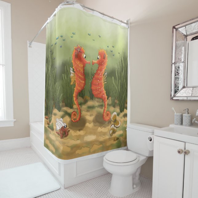 Cortina De Ducha DE Duschvorhang Seepferdchen  (In situ)