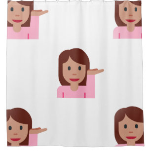cortina de ducha de emoji femenina